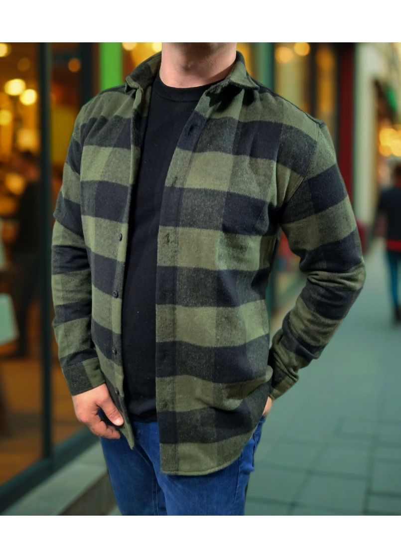 Зеленая кэжуал рубашка в клетку G-Port