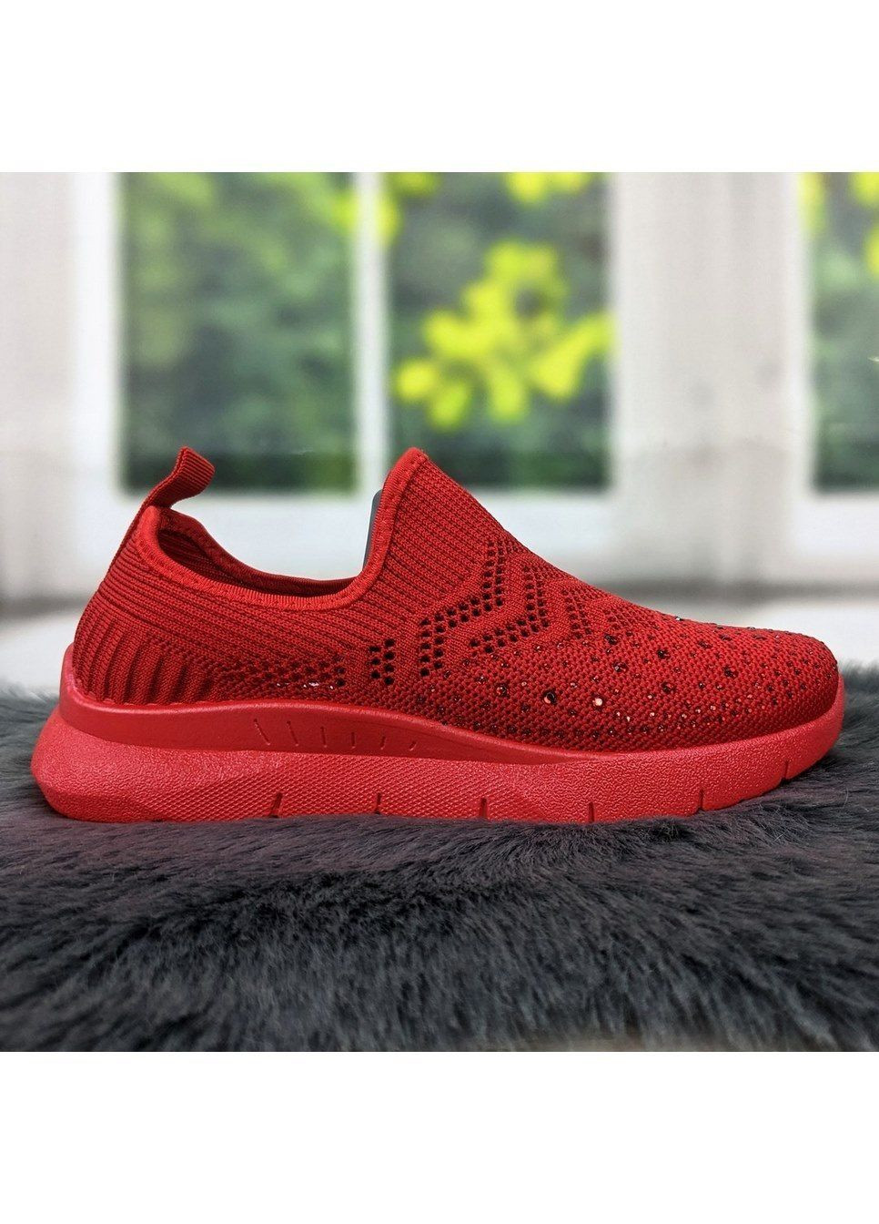 Кросівки жіночі текстильні без шнурків Gipanis червоні літо (294050584)
