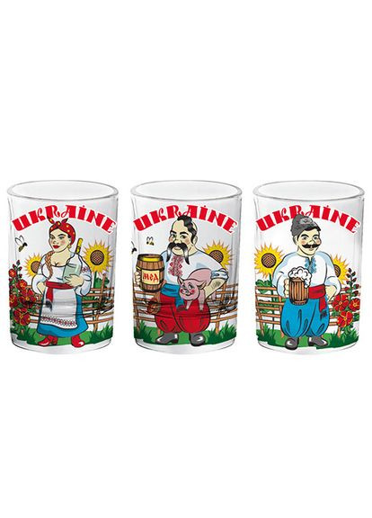 Набор рюмок 3шт Казак и казачка 50мл (GPUK-WG-997) Гранд Презент (282841263)