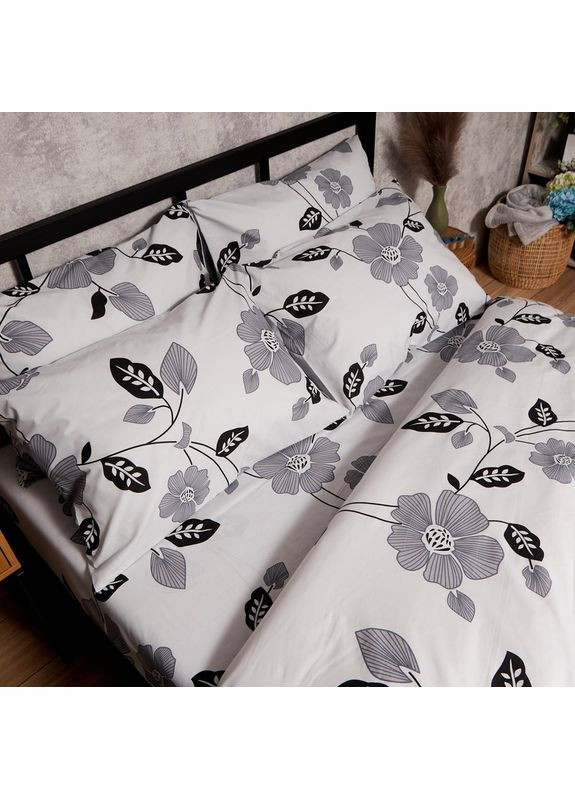 Комплект постельного белья Бязь Gold Люкс Семейные 160х220х2 наволочки 2х40х60 (MS-820009445) Moon&Star Misty Petals (356116685)