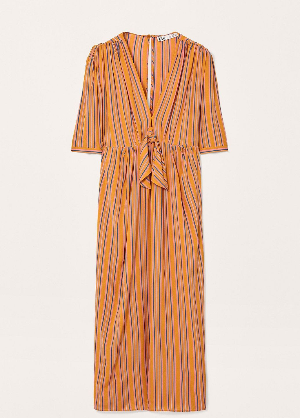 Помаранчева повсякденний сукня Zara в смужку