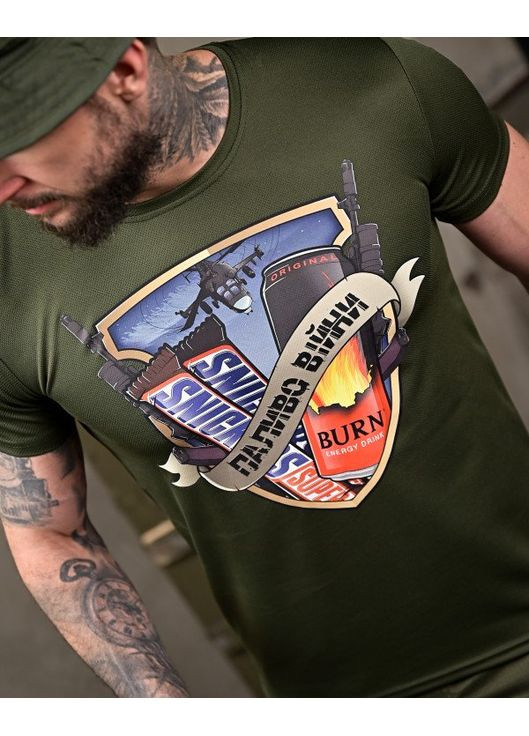 Тактическая мужская футболка Топливо Войны олива No Brand (351375907)