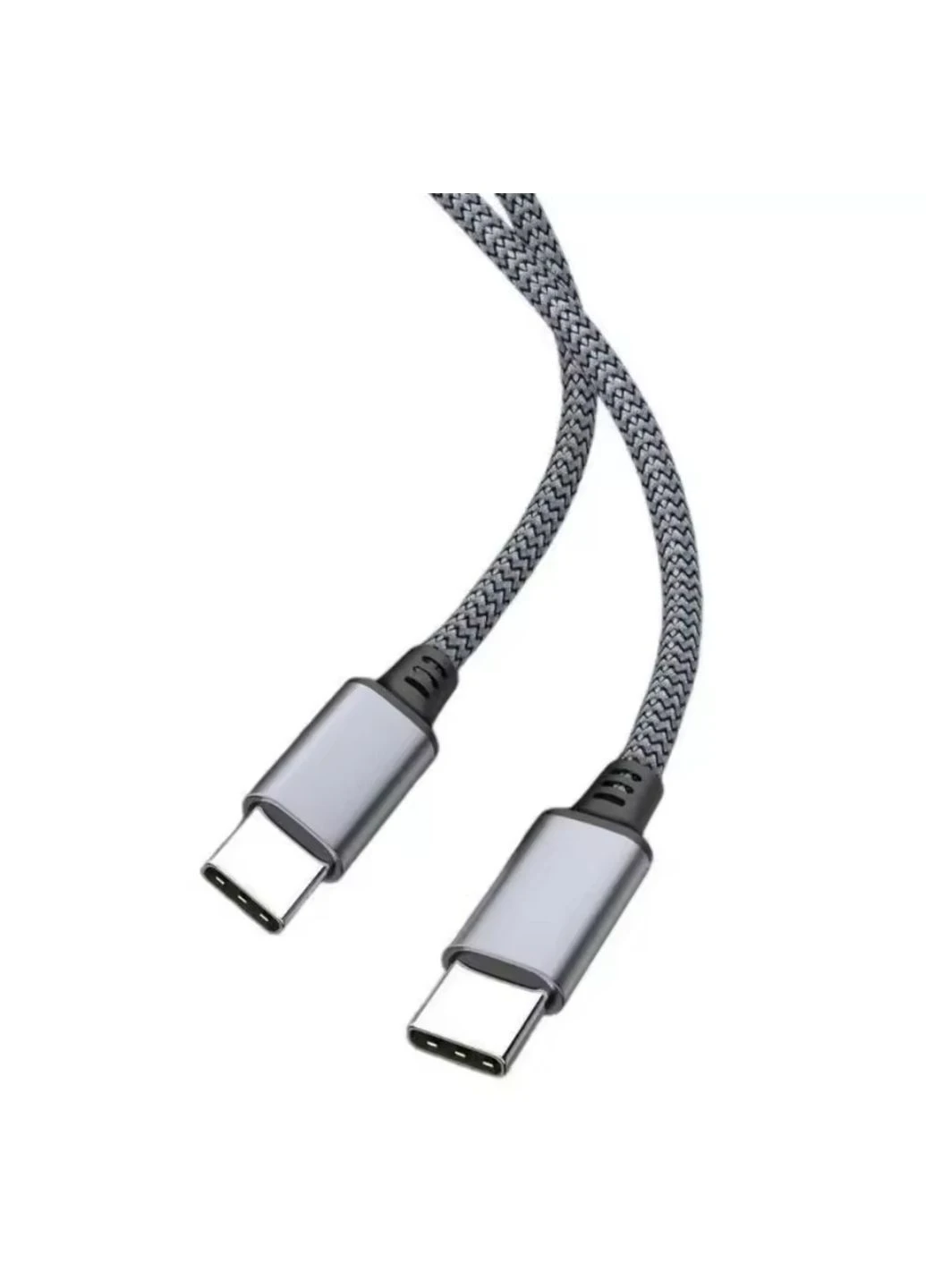 Кабель Type-C to Type-C 60W 8 метрів нейлоновий Grey No Brand 300317 (397034789)