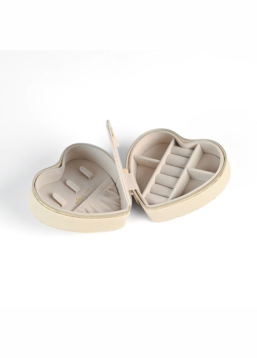 Органайзер для прикрас MY HOME "ПЕКТОРАЛЬ" у формі Серця 15х15х6.8 см Бежевий (FH-52 BEIGE) МВМ (363256466)
