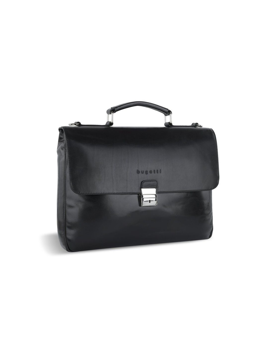 Чоловіча сумка-портфель шкіряний ROMANO Чорний Bugatti (280950645)