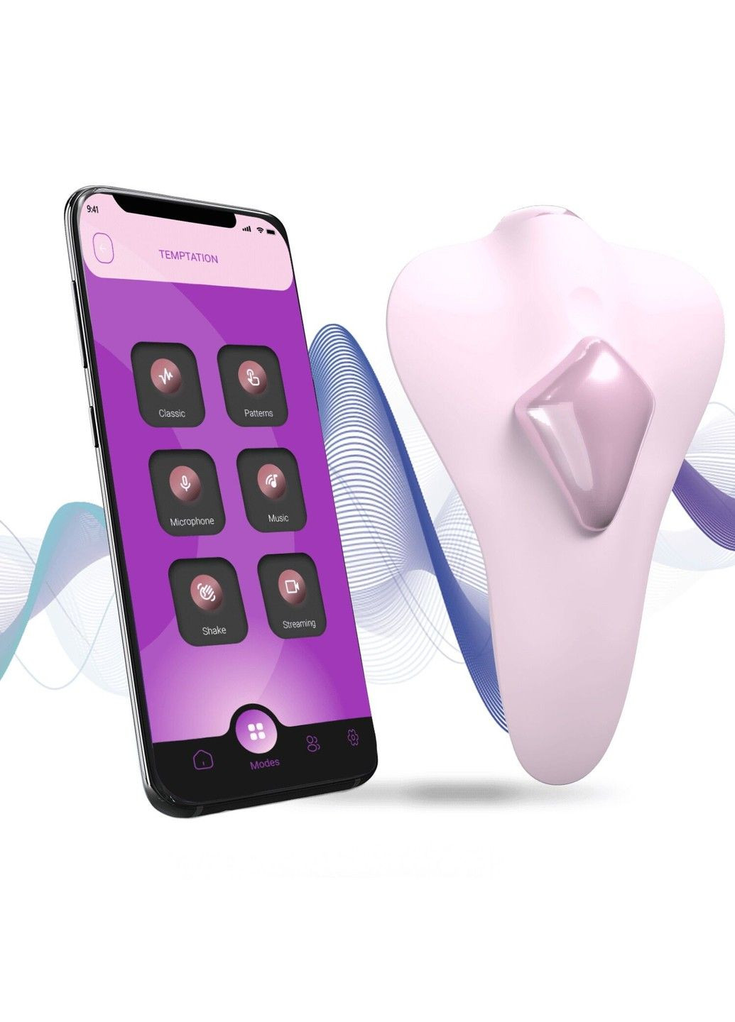 Смарт-вібратор в трусики Temptation, 11 режимів, кріплення-магніт Adrien Lastic (333333168)