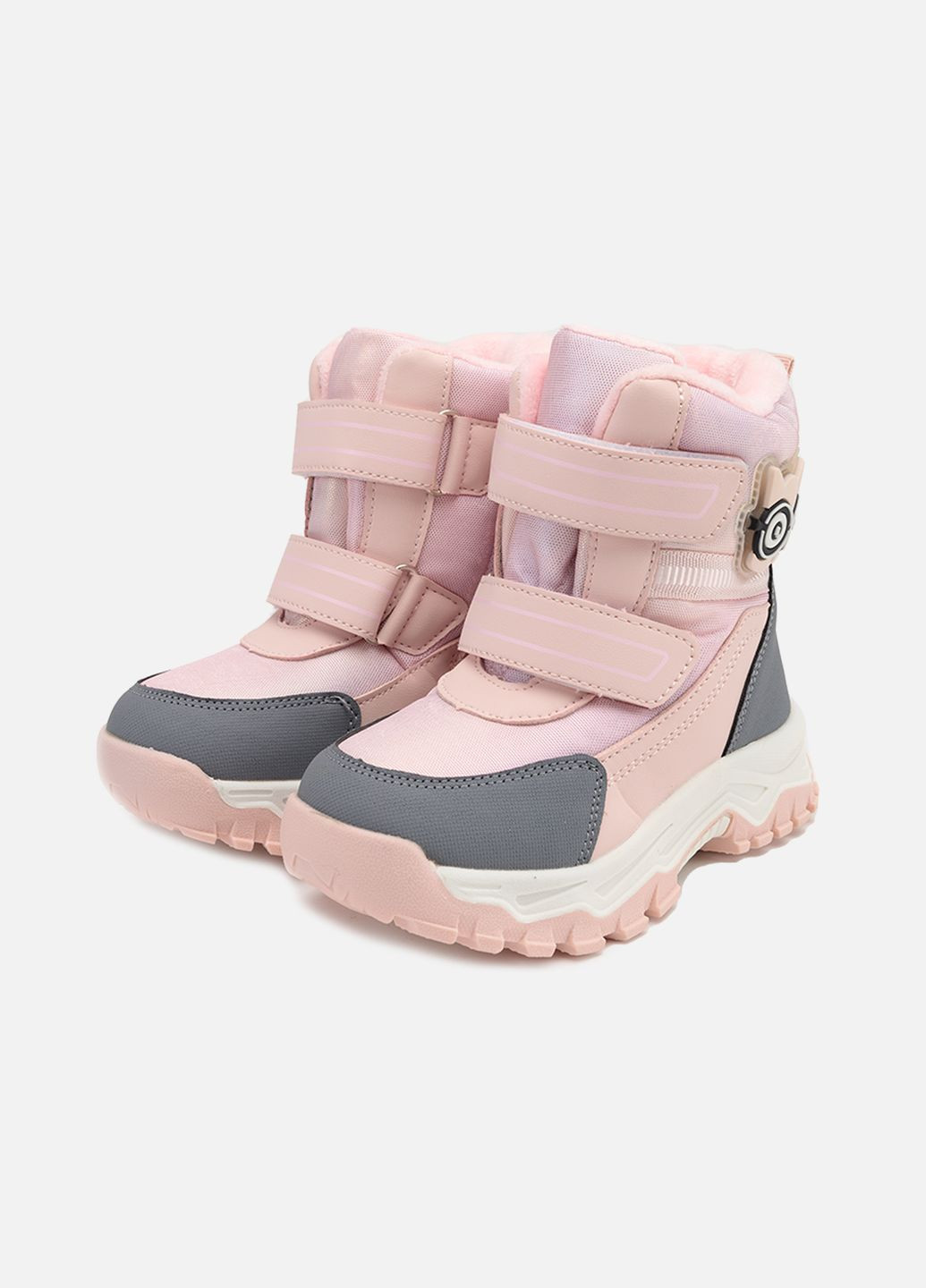 Зимние термосапоги для девочки цвет розовый цб-00258718 Yuki