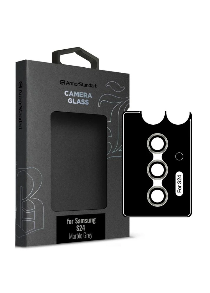 Защитное стекло Grey (m79498) ArmorStandart Camera glass Supreme Black Icon Samsung S24 Marble (375785338)