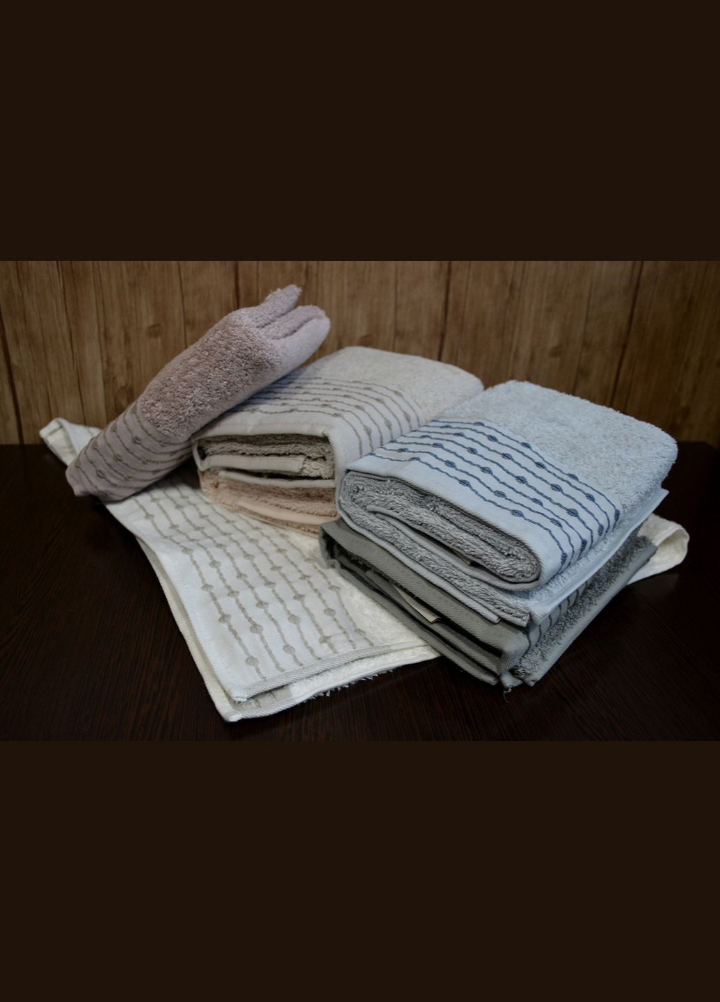 Набор полотенец 70х140 см Lona, банные 6 шт. Pupilla комбинированный