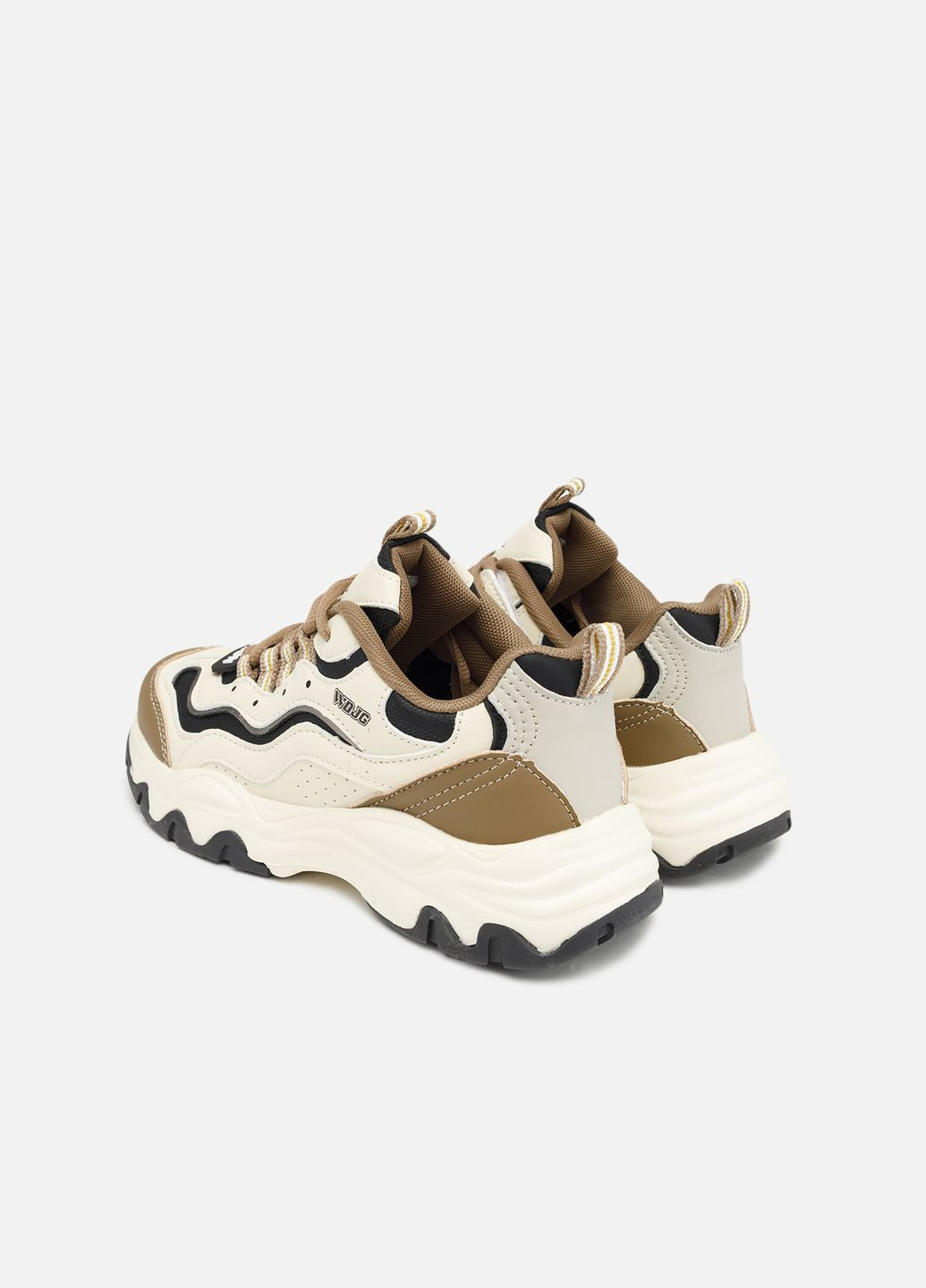 Коричневые демисезонные кроссовки на платформе для девочки цвет коричневый цб-00260503 Kimboo