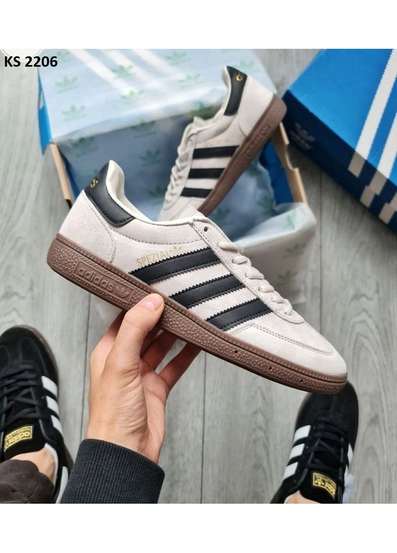Белые демисезонные кроссовки мужские adidas spezial handball white адидас специал белые No Brand