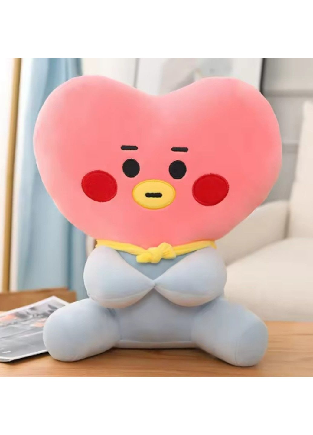 Мягкая игрушка Сердечко Тата БТС BT21 BTS 18cм No Brand (338432723)
