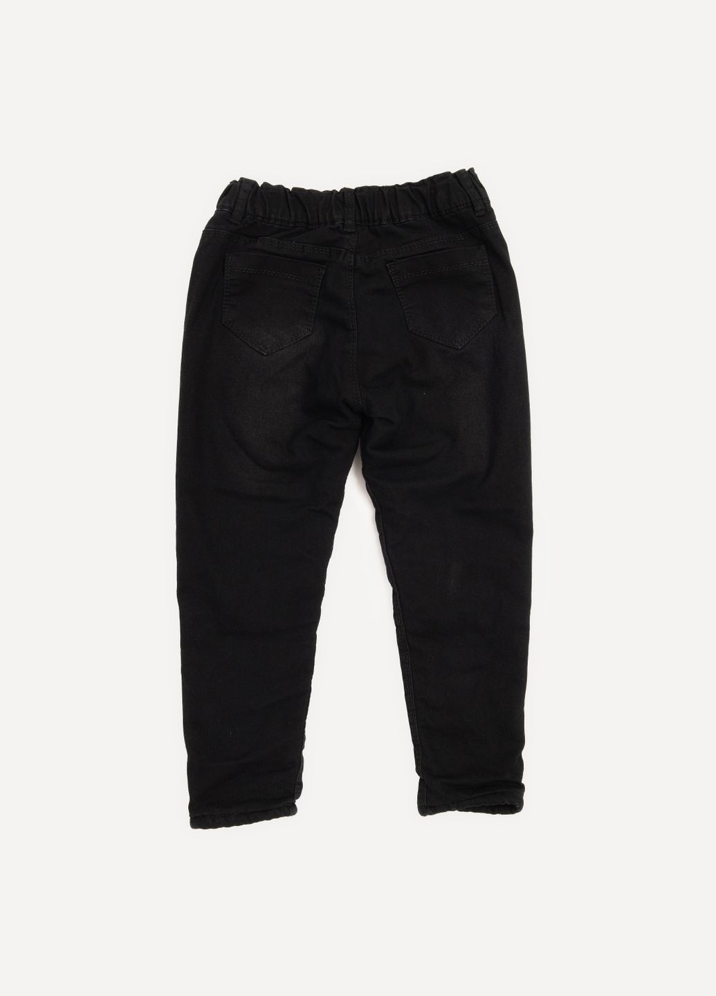 Черные зимние джинсы утепленные для девочки цвет черный cb-00230441 Sercino