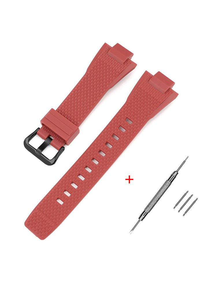 Ремінець для Casio G-Shock червоний полімерний 22,3 см для чоловіків жінок унісекс із пряжкою ProDobro (367267572)