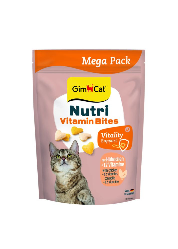 Вітаміни NUTRI VITAMIN BITES CHICKEN для котів мультивітамін з куркою 425г GimCat (355253451)