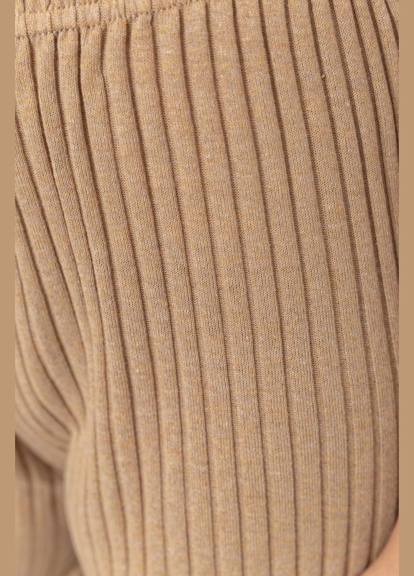Штаны женские свободного кроя в рубчик, цвет бежевый, Ager (292131049)