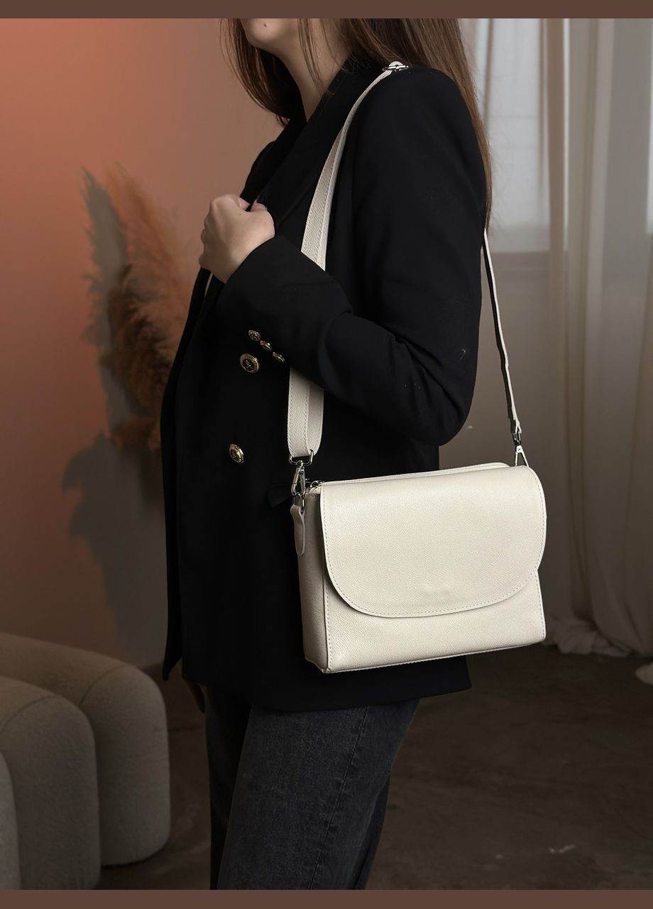 Жіноча шкіряна сумочка, Стильна сумка з натуральної шкіри, маленька чорна сумка на плечі No Brand (354710491)