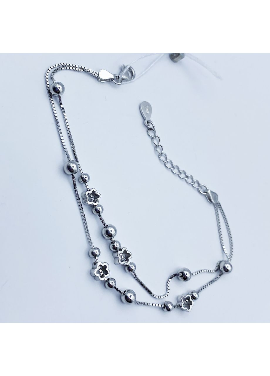 Браслет срібний "Кульки" 17+3 3,85 г No Brand (370565293)