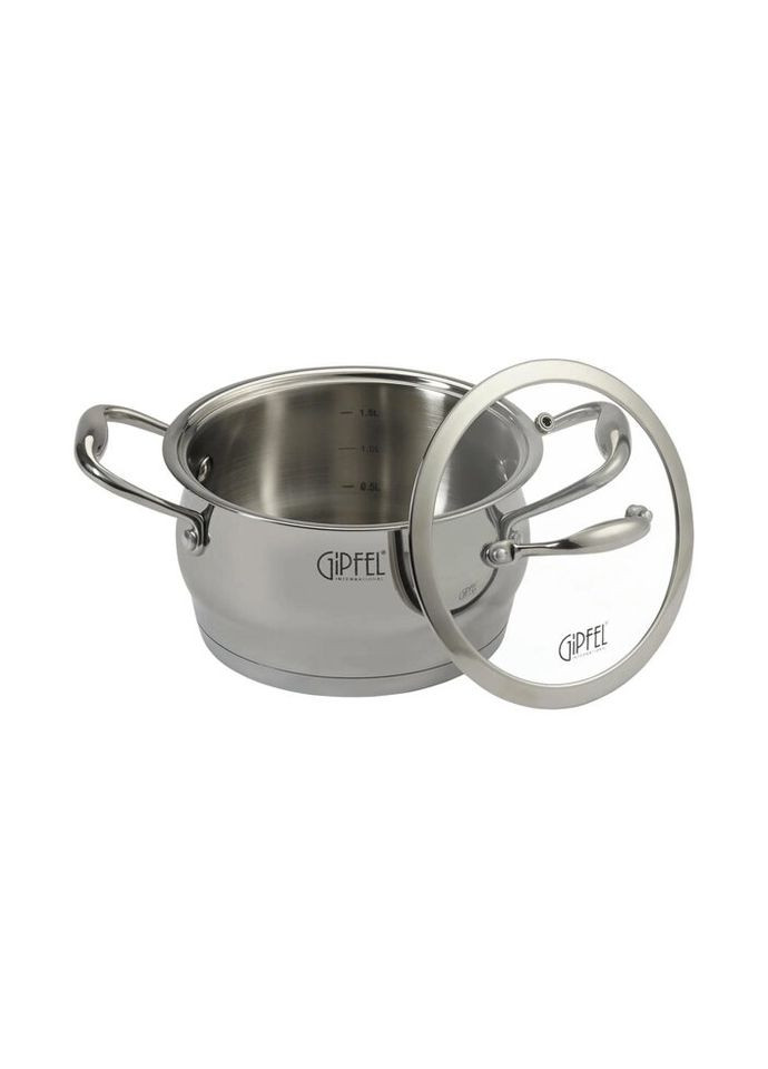 Кастрюля Cantata GP-1262 16 см 1.8 л серебристая Gipfel (335972358)