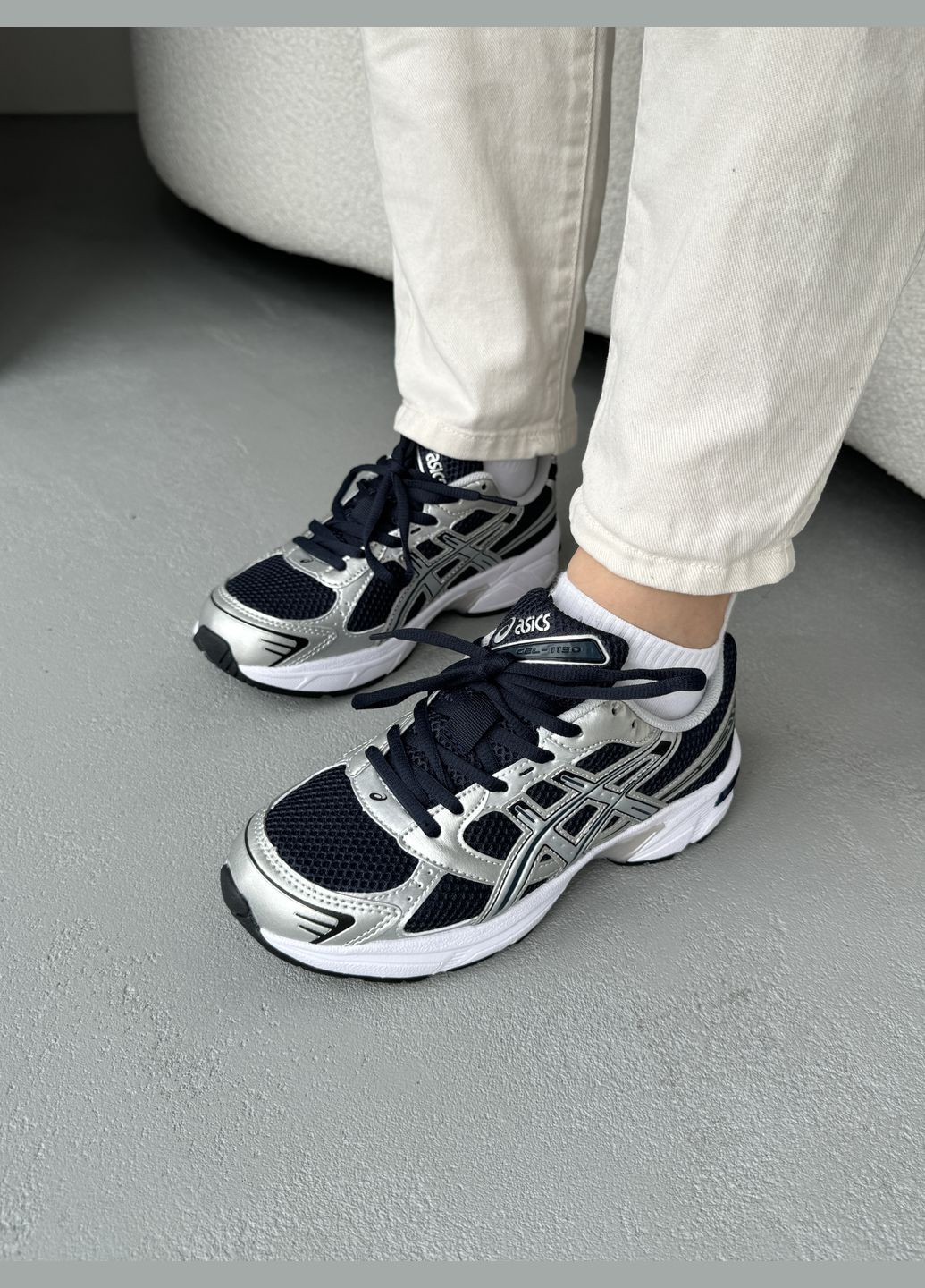 Чорні Осінні кросівки чоловічі і жіночі asics gel-1130 black grey | асікс гель-1130 чорні сірі No Brand