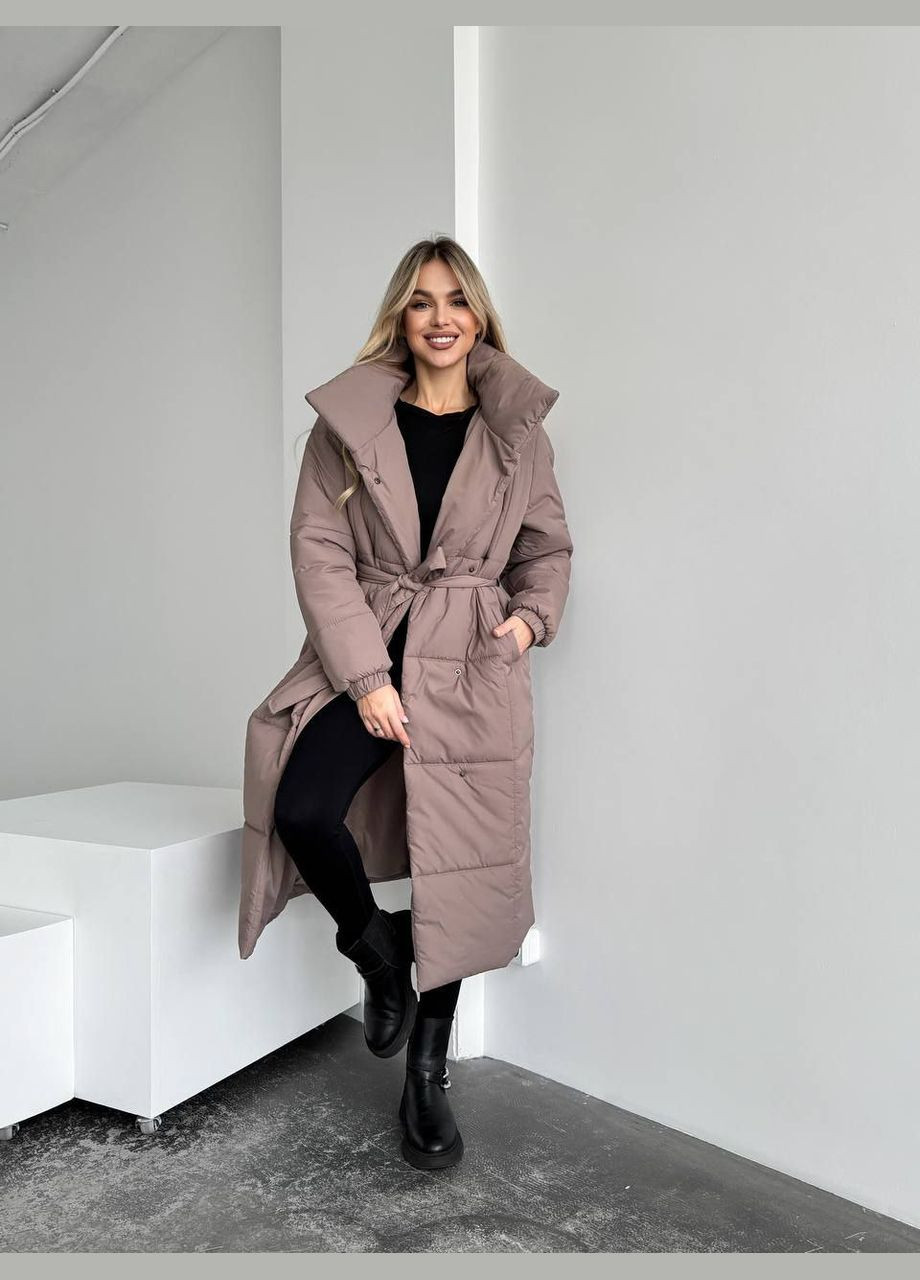 Коричневе зимнє Пальто зимове оверсайз LeVi