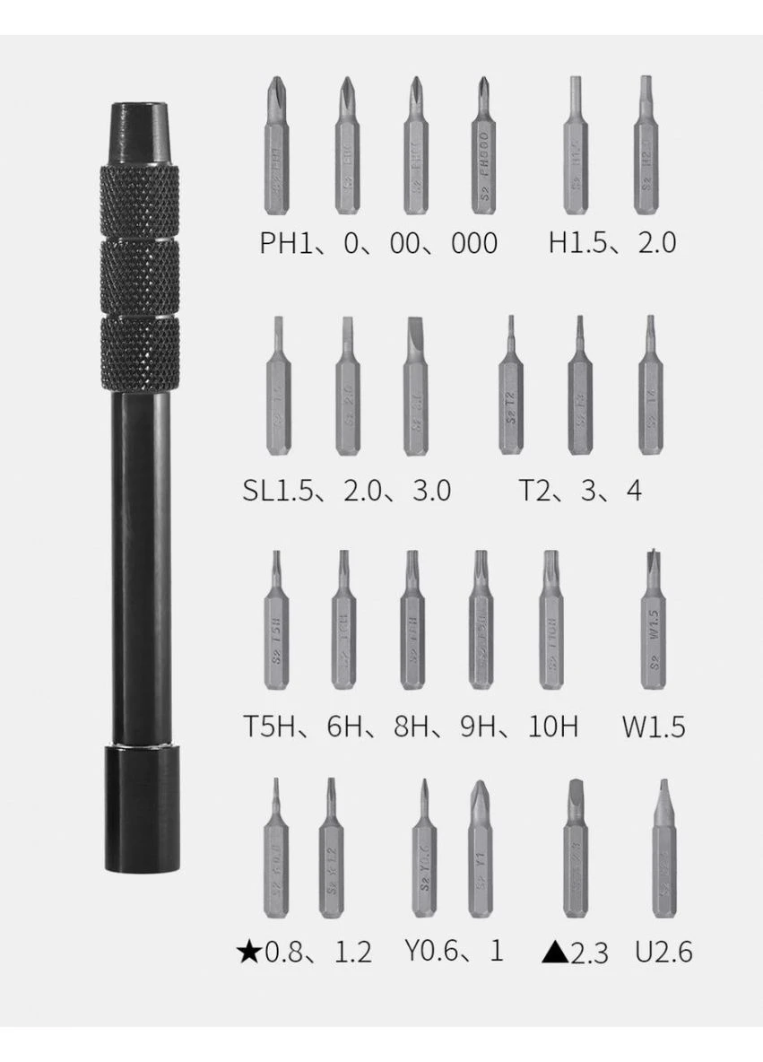 Отвертка Xiaomi Tools Screwdriver 24 in 1 (Q/NBJX005) [68401] Jiuxun (399650978)