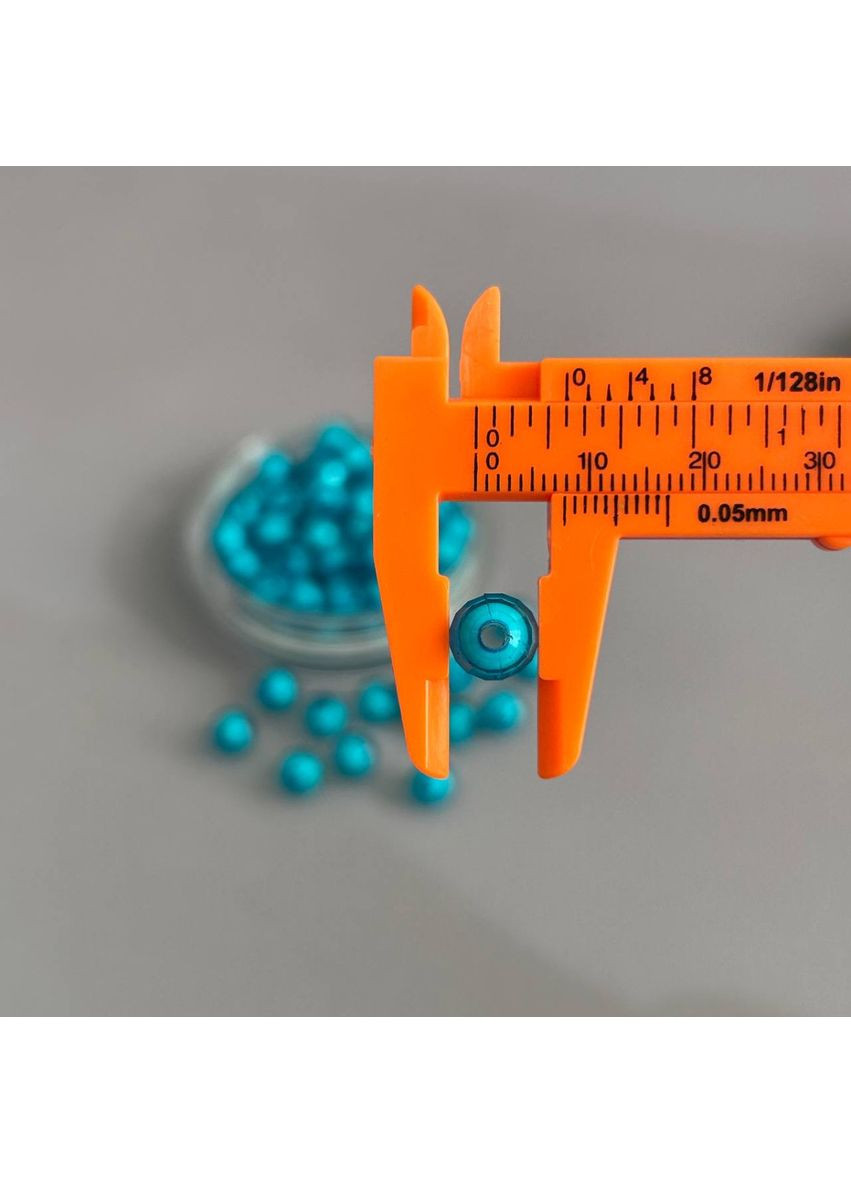 (20 гр) Акрилові грановані намистини "З білою серединкою" 8 мм - бірюзовий Plus-plus (352744893)