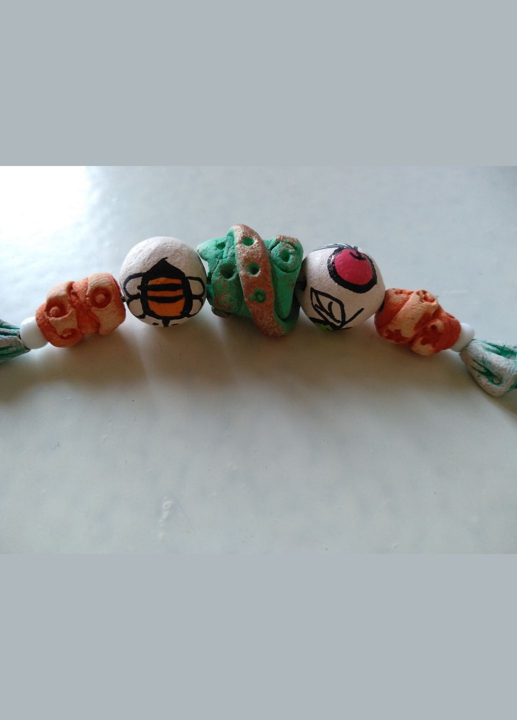 Керамічний браслет ручної роботи №14 Коти&Ангели (302450822)