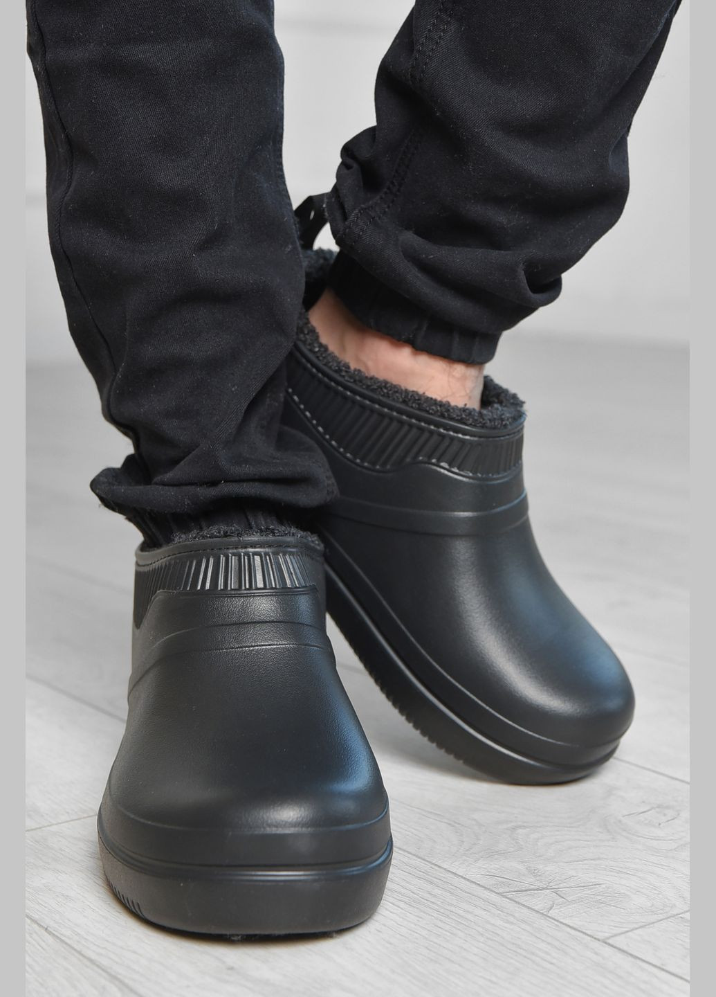 Калоші чоловічі на хутрі чорного кольору Let's Shop (306426800)