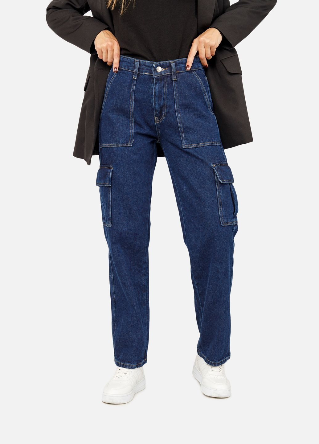 Жіночі джинси wide колір темно-синій CB-00257335 Yuki - (309000540)