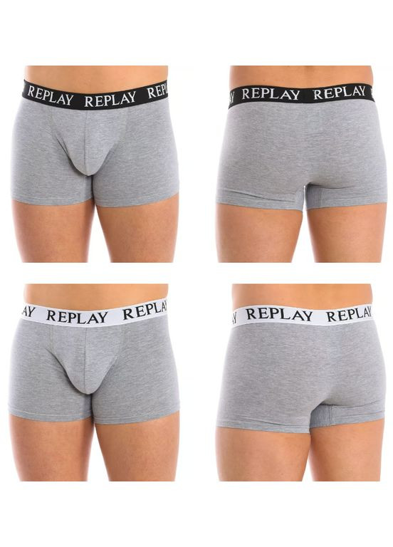 Чоловічі анатомічні труси боксери (2 шт) колір сірий. Італія Replay Боксери (323220858)