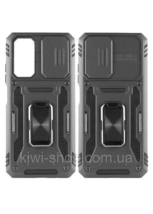 Противоударный чехол для Samsung Galaxy A24 4G (A245F) бампер на Самсунг а24 с кольцом и шторкой бронир Getman (396509838)