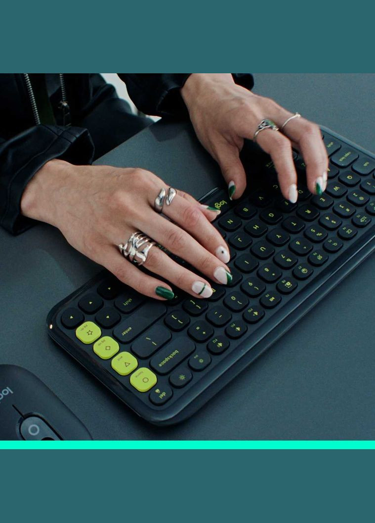 Клавiатура бездротова Pop Icon Keys Rose (920-013073) Logitech (336957278)