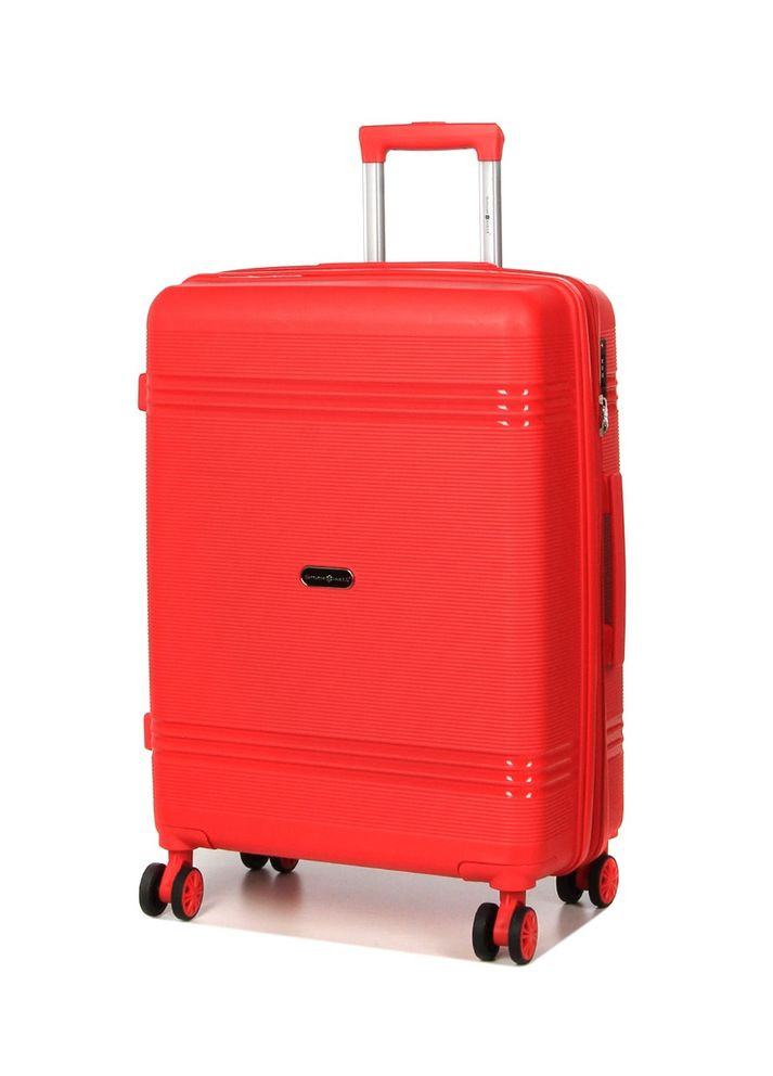 Чемодан средний M полипропилен 21204 67×47×27см 66+13л Красный Snowball (297642903)