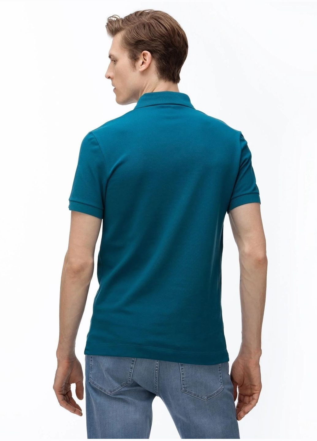 Синяя футболка-поло мужское lacoste для мужчин LC