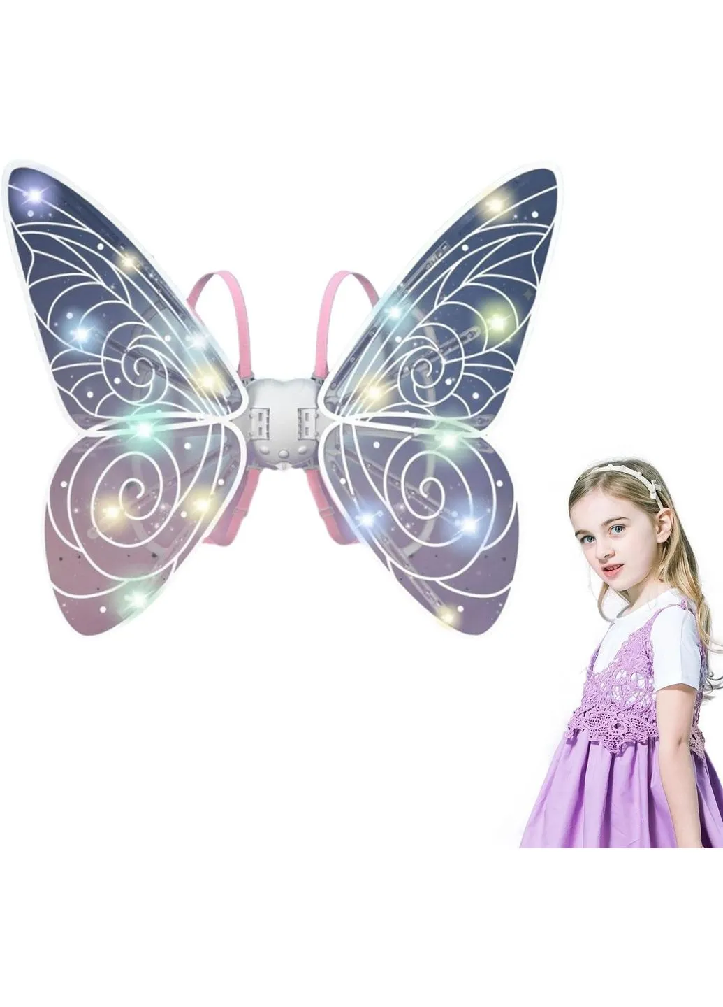 Крылья феи Shadow Angel LED подсветка и подвижный механизм ∙ Световые LED-крылья Shadow для создания волшебного образа феи Digital (407205078)