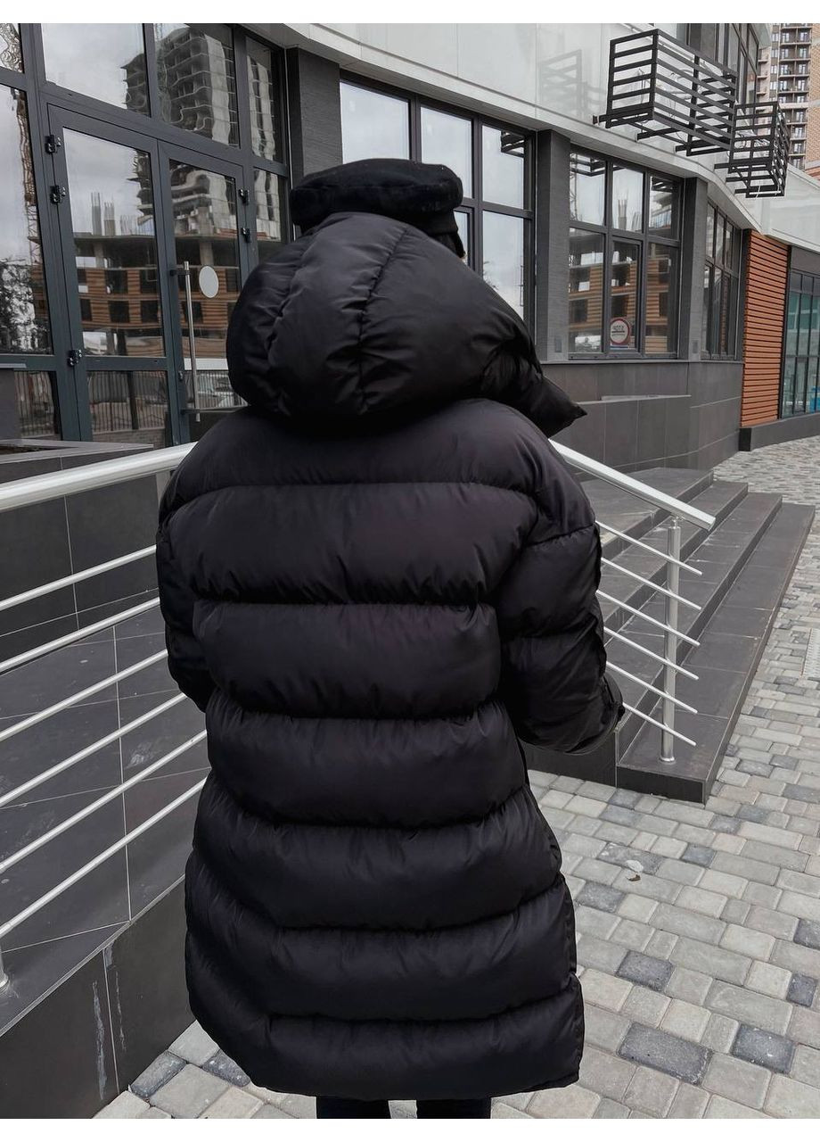Черный зимний Пуховик No Brand