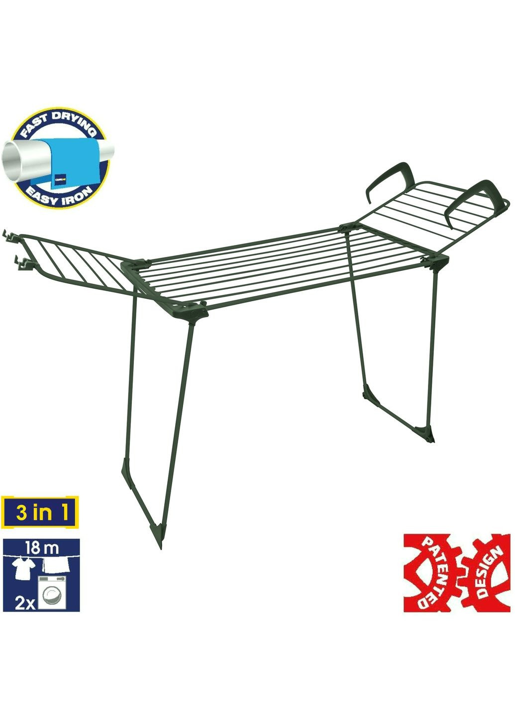 Сушка для білизни Casa Si універсальна підлогова 18м темно-зелена трансформер для квартири та будинку ProDobro (366030873)