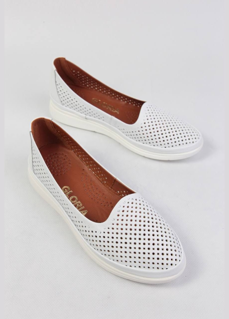 Женские балетки Benito | белые однотонные натуральная кожа (322186390)