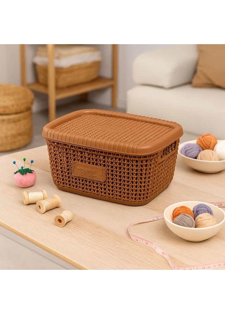 Кошик з кришкою 1009 CARAMEL 5 л Violet House (362216203)