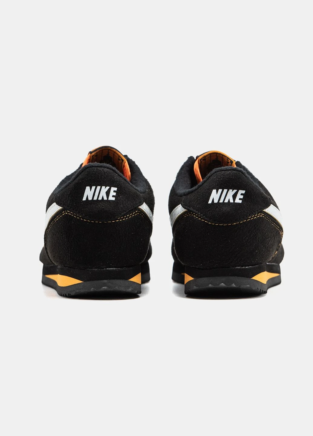 Черные демисезонные кроссовки мужские nike cortez day of the dead black orange | найк кортез черные No Brand