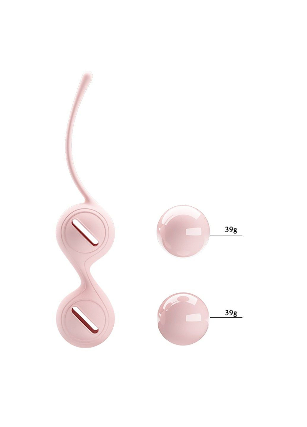 Вагинальные шарики KEGEL (светло-розовый) No Brand (283328500)