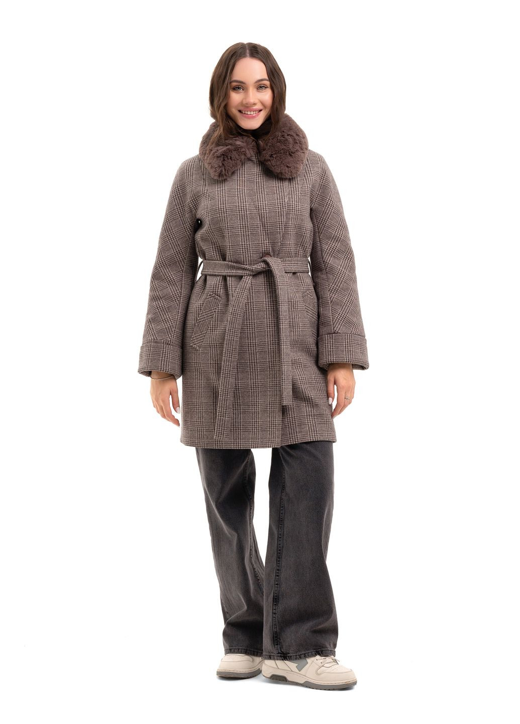 Коричневое зимнее Пальто Мили коричневый Emass