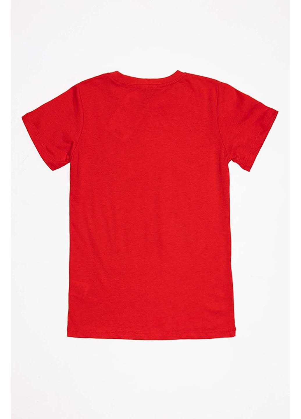 Красная летняя футболка Pengim