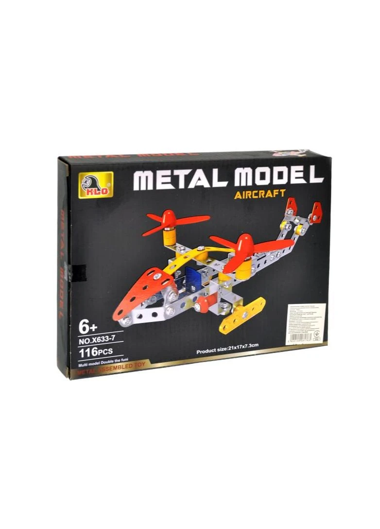 Конструктор металлический "Вертолет" 116дет X633-7 р.28*20*4см YG Toys (389888327)