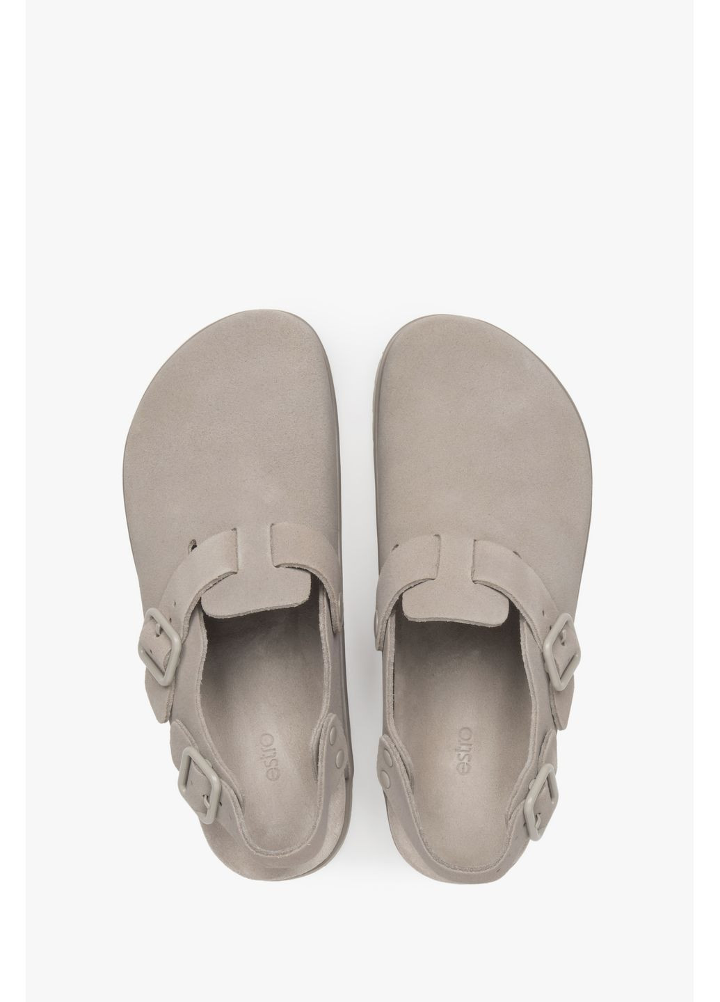 Серые сабо, цвет серый Estro