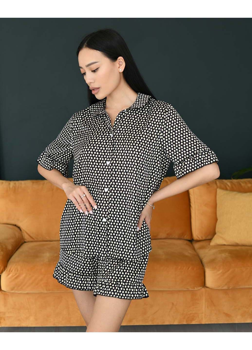 Чорно-біла всесезон піжама Модельєр