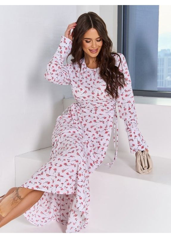 Белое платье sa-588a белое ISSA PLUS однотонное