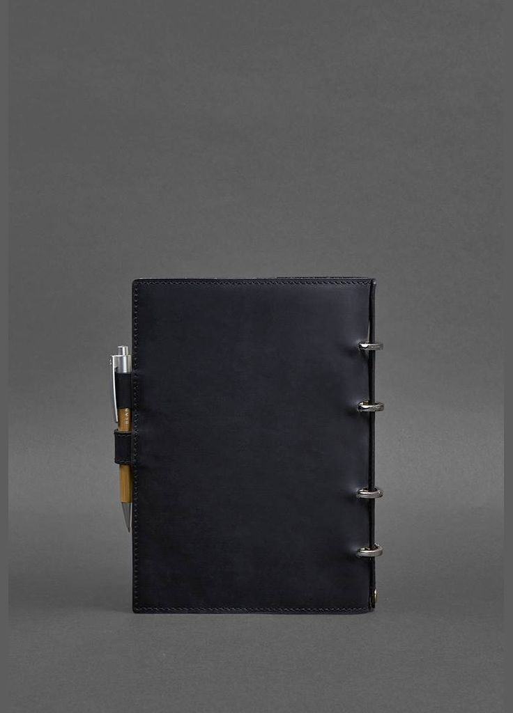 Кожаный блокнот с датированным блоком (Софт-бук) 9.1 синий Crazy Horse (A-027490) BlankNote (328961584)