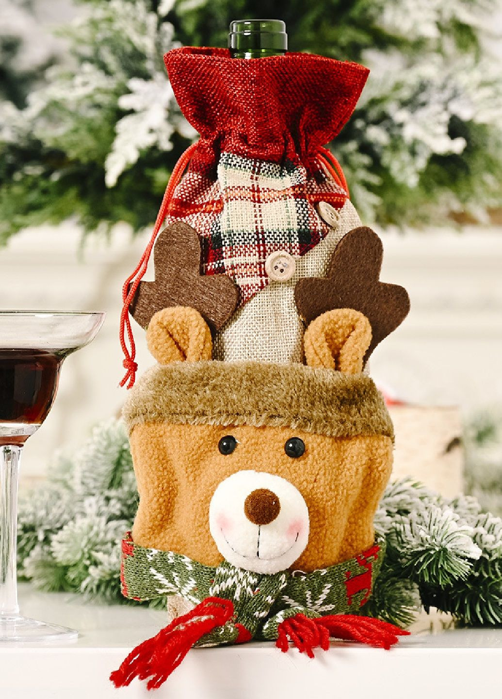 Новогоднее украшение для бутылки No Brand (313415012)